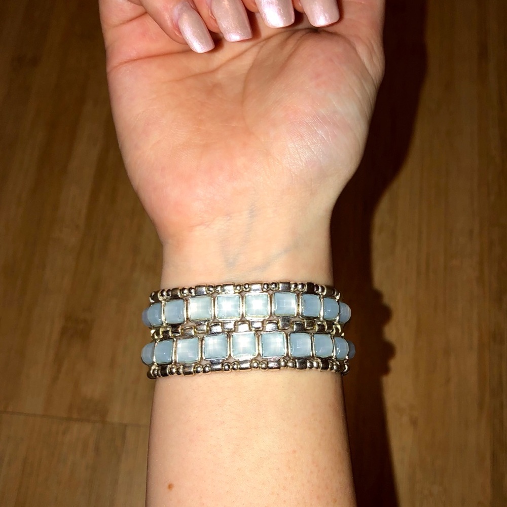 Silver & blue bracelet